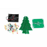 1 pcs 3D Tree DIY Kit Red/Green/Yellow LED Flash Circuit Electronic Gift Model