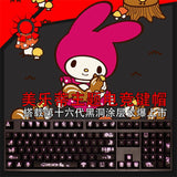 Anime My Melody RGB Cherry MX 104 Keys Cartoon Keycaps For Mechanical Keyboard Model