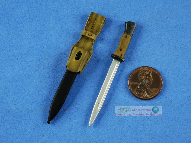 1:6 FIGURE WW2 GERMAN INFANTRY S84/98 Bayonet Scabbard Knife Sheath FH_4K Model