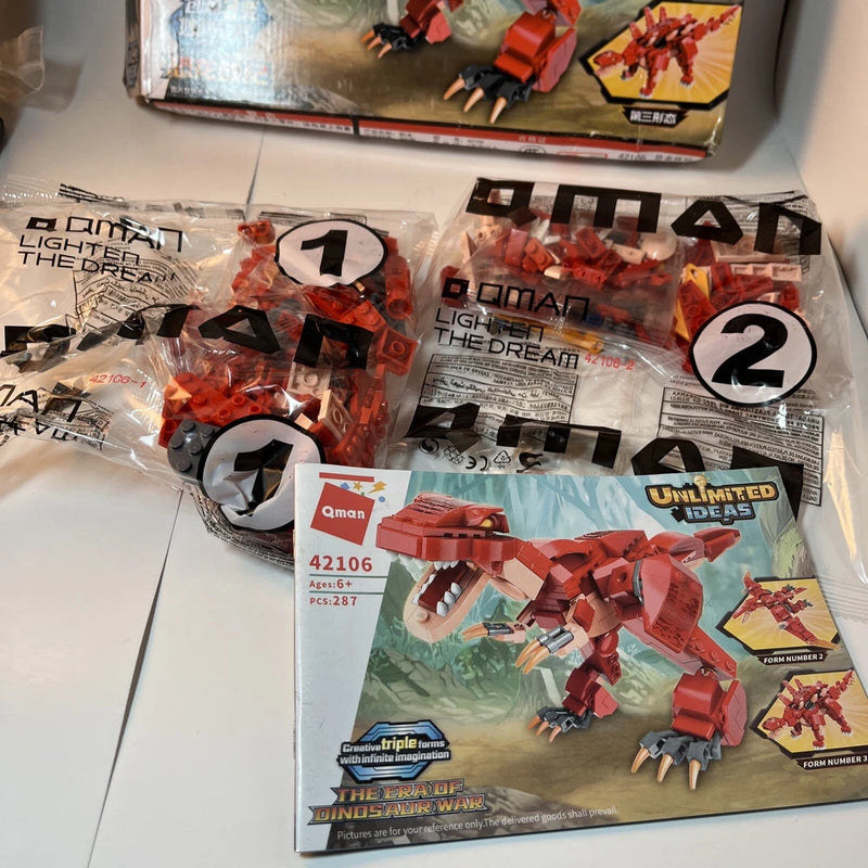 Qman Enlighten Unlimited Ideas Brick Block Building Kit Toy - Dinosaurs Model