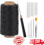 Waxed Sewing Thread Kit 273 Yds Needles Awl Leather Upholstery Repair 1mm thick Model