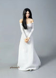 Action Figure Soldier Lady White Dress Female Clothes Model For 1/6 12" Model