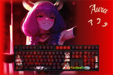 Frieren Aura Keycap Button Translucent PBT Cherry MX 108 Keys Red For Keypads Model