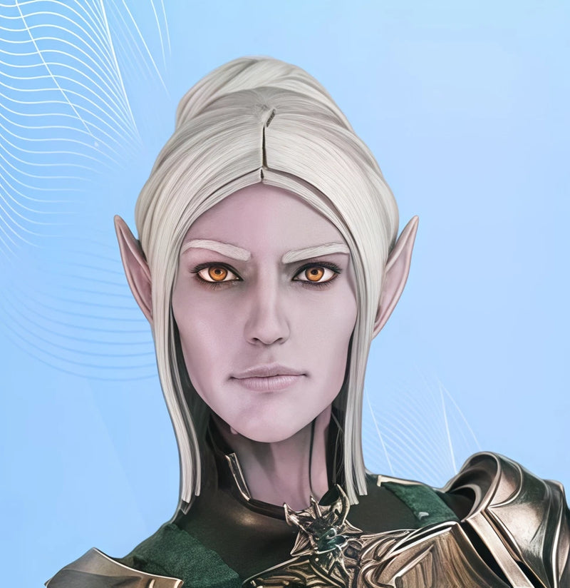 1/6 1/12 1/18 scale Elf Warrior Head Sculpt Carved Model Toys Model