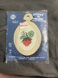Vintage nmi Strawberry #14 Counted Cross Stitch Stitch N?? Frame USA Model
