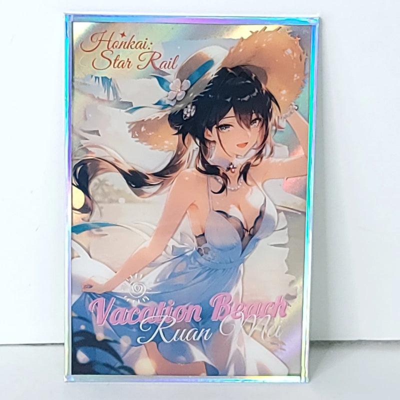 Ruan Mei Vacation Beach Premium Waifu Card Anime Girl Art Oversized Board A6 Model