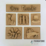FD Fall Craft Supply - DIY Thanksgiving NOV Base Kit for Shadow Box Model