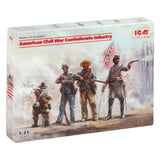ICM 35021 Scale model kit 1:35 American Civil War Confederate Infantry 4 figures Model