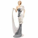 Comfy Hour 13 Inch Victorian Lady Figurine, Art Deco Woman Statue Model