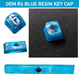 2024 Rainbow 6 Black Ice Keycap OEM R4 Blue Resin Key Cap For Cherry MX Keyboard Model