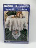 NEW Bucilla Table Topper Cloth 63343 Rose Trellis 40??x40?? Embroidery Kit COMBINE Model