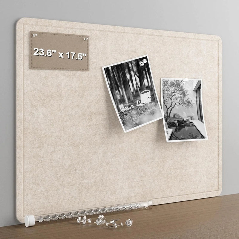 Large Felt Bulletin Board Wall 24"x18" Frameless Picture Board Soft Felt Cork Model