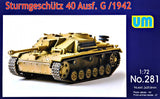UNIMODELS UM 281 Plastic scale models kit 1:72 Sturmgeschutz 40 Ausf. G/1942 Model