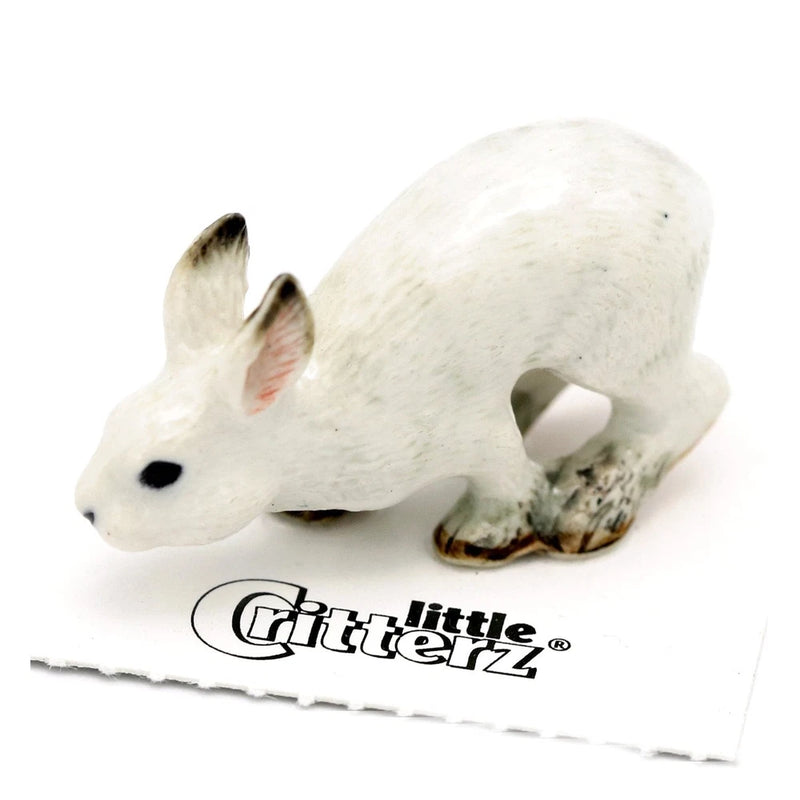 Little Critterz Hare Snowshoe Hare "Thumper" - Miniature Porcelain Figurine Model