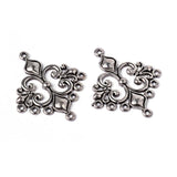 10pcs Rhombus Chandelier Component Link Tibetan Silver for Dangle Earring Making Charms