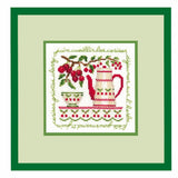 Le Bonheur des Dames counted cross stitch kit "June Pick The Cherries", 11.5x11. Model