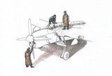 1/72 Barracuda Mechanics (3 figures aboard carrier w/raincoat for Special Hobby Model
