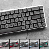 Gray Black PBT Keycaps Set XDA 133 keys Multi-clolors for Cherry MX Keyboards Model