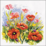 RTO counted Cross Stitch Kit "Poppies" M140, 30x30 cm, DIY Model