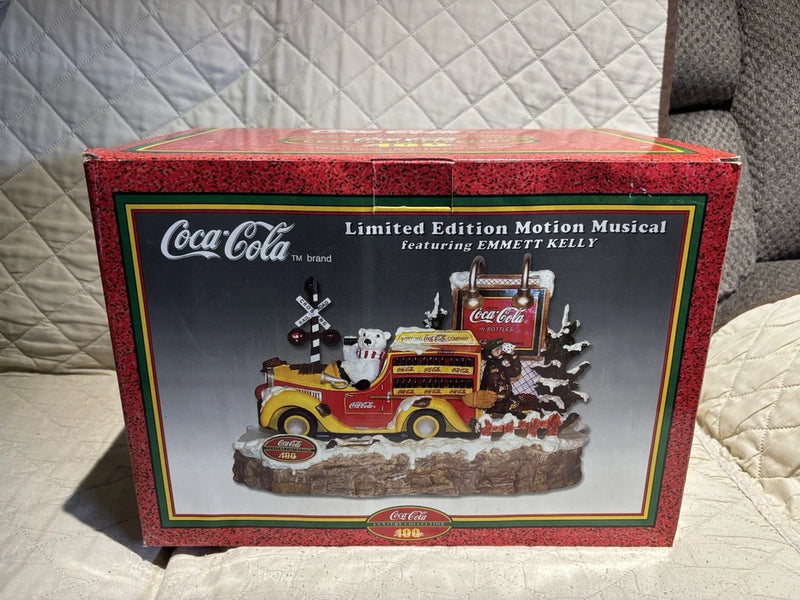 Coca Cola Limited Edition Motion Musical Display Featuring Emmett Kelly READ INF Model
