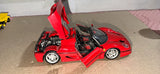 Maisto Ferrari F50 1995 1:18 Red Diecast Model Car w/ Opening Doors Hood Model