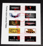 PONTIAC miniature LICENSE PLATES for 1/25 scale MODEL CARS??PLEASE READ DESC Model