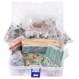 1818-Piece DIY Electronic Component Kit, PCB Potentiometer Resistance J1Z9- Model