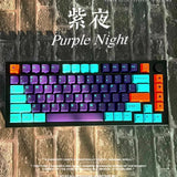 170 Keys Purple Night ABS Keycap Set Double Shot Cherry Profile Key Caps Model