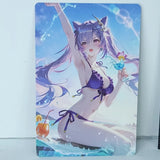 Keqing Pool Party Premium Waifu Card Anime Girl Wall Art Oversized Board A5 Model