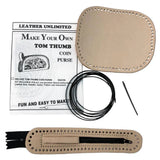 Tom Thumb Coin Purse Leather Craft Kit - Make Your Own Small Zipper Coin Wallet Model