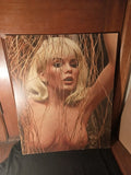 Stella Stevens Photograph On Board Vintage 1970s 30" X 23 3/4" Model