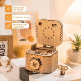 ROKR Password Box Model Kits 3D Wooden Puzzle DIY Brain Teaser Project Xmas Gift Model