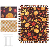 HunnmingRe 3 Pcs DIY Tie Blankets Fleece Kit Fall No Sew Blanket Kit Include ... Model
