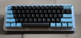 Custom 60% Hotswap Keyboard Stacked Acrylic Light Blue JWK Black Switch Model