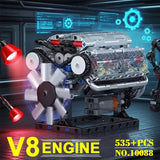 MOULD KING 10088 V8 Engine Model  1:8 Scale MOC Building Kit for Adult Collector Model