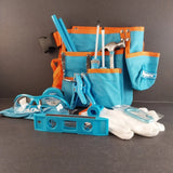 Hi-Spec Kids 16pc Tool Kit Set Durable Hand Tools Child's Belt Blue DIY Model