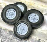 1/24 Scale: Big N Little Piecrust Slicks W/15-inch ??Chrome Reverse?? Wheels Model