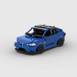 MOC Car Tesla Model X Blue Speed Champions Style Building Block Model Kit 400Pcs Model