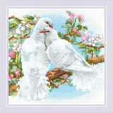 Riolis counted cross stitch kit Wei?e Tauben, DIY Model