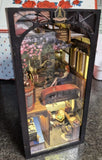 DIY Book Nook Kit with LED TRAIN MYSTERY MURDER CASE , Wood 3D Puzzle ASSEMBLED Model