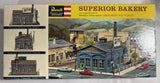 Vintage Revell HO Scale Superior Bakery Building Model Kit T-9037 Open Box Model