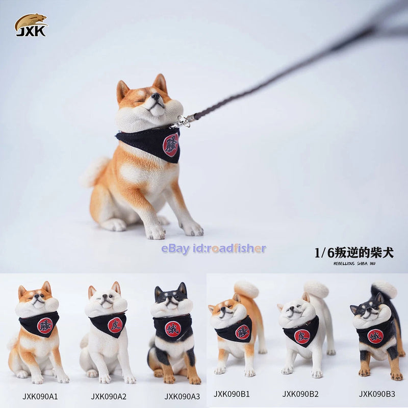 JXK 1/6th Rebellious Shiba Inu Model Animal Dog Doge Collector Decor Gift Model