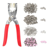 200Set Metal Snap Button Kit 10mm Solid Prong Snap Button Fasteners Tool Pink Model