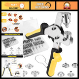 120 Set Snap Fastener Tool Kit - 460pcs 15mm Stainless Steel Snaps for Crafts Model
