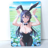 Mia Floral Waifu Card Anime Girl Wall Art Oversized Board A5 Model