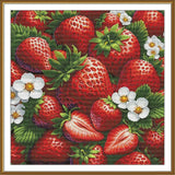 Counted Cross Stitch "Strawberry paradise" Embroidery Kit Unprinted ??anvas Nova Model