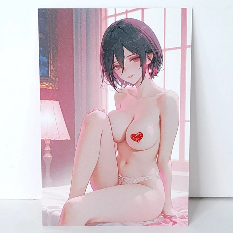 Ishimi Yokoyama Window Bed Waifu Card Anime Girl Wall Art Oversized Board A5 Model