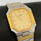 SEIKO CREDOR 9570-5210 Quartz Analog Wristwatch Gold Dial 29mm Automatic Men's Model