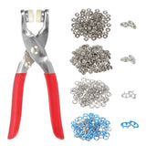 200Set Metal Snap Button Kit 9.5mm Hollow Prong Snap Button Tools Light Blue Model