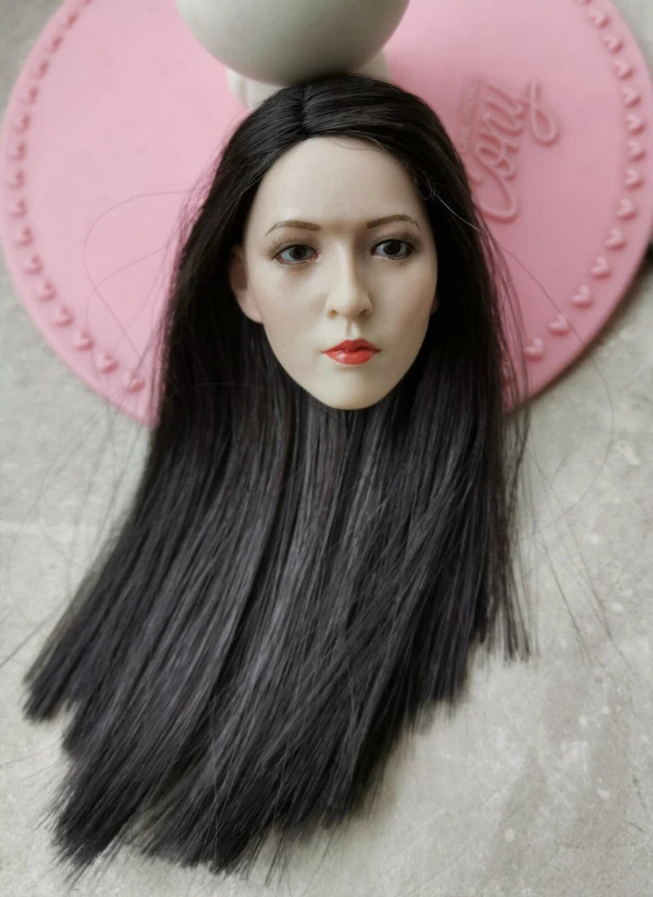 YMTOYS 1/6 Scale Yun Girl Head Sculpt Model Toys Suntan Skin Model